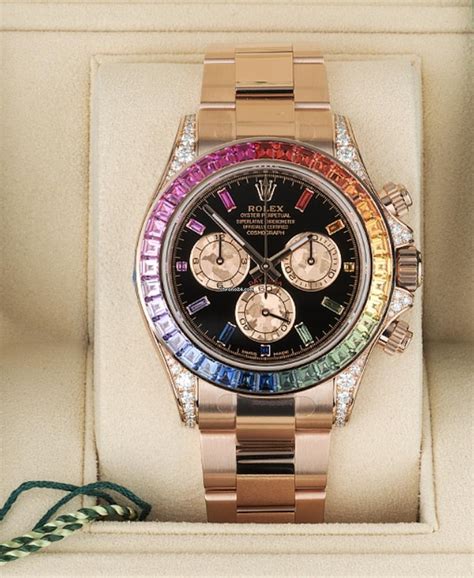 rolex daytona rainbow everose price india|Rolex Cosmograph Daytona, M126595T.